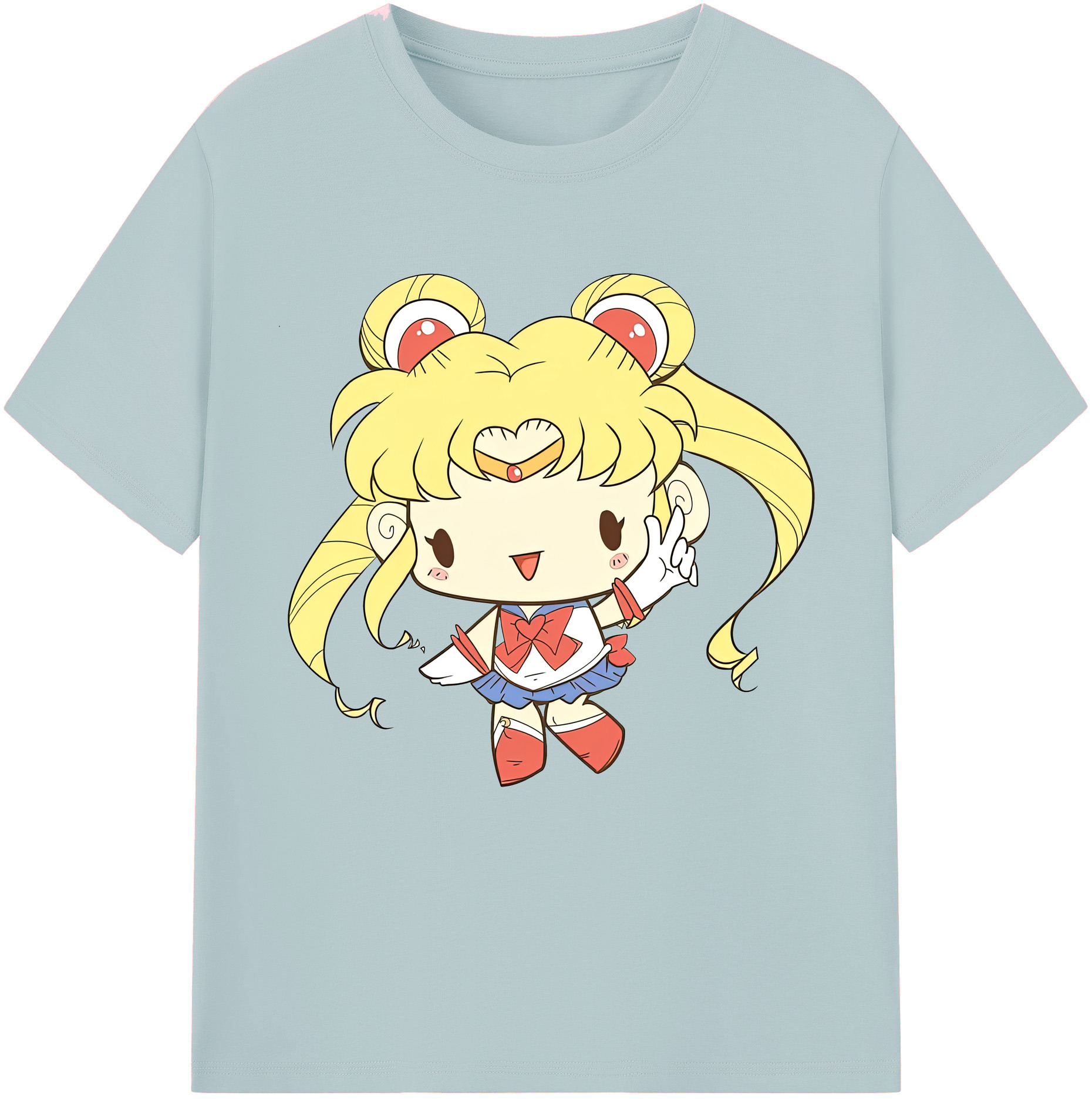 （画像用） 美少女戦士セーラームーン 月野 うさぎ つきの うさぎ Sailor Moon Tsukino Usagi 綿100％半袖Tシャツ（フロントプリント）